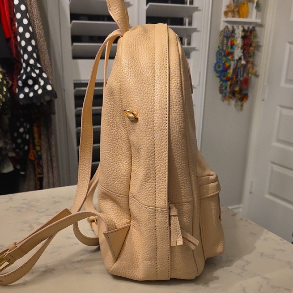 Tory Burch Beige Leather Backpack - Picture 9 of 16